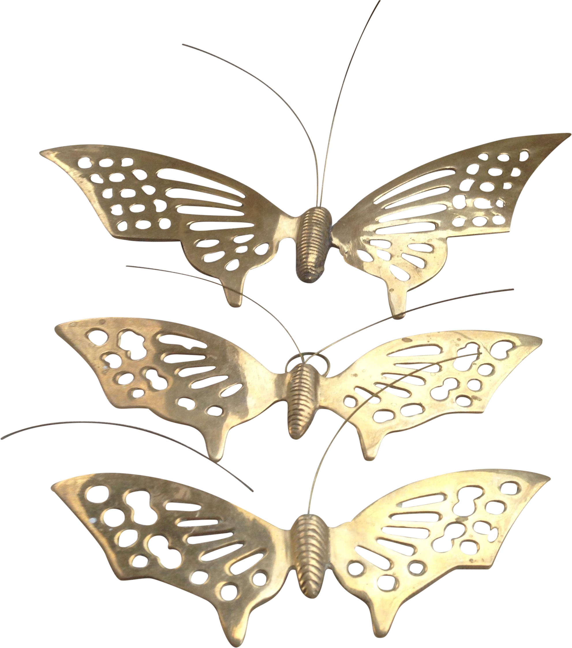 Real Butterfly Wall Hangings Metal Decorations For (2201x2490), Png Download