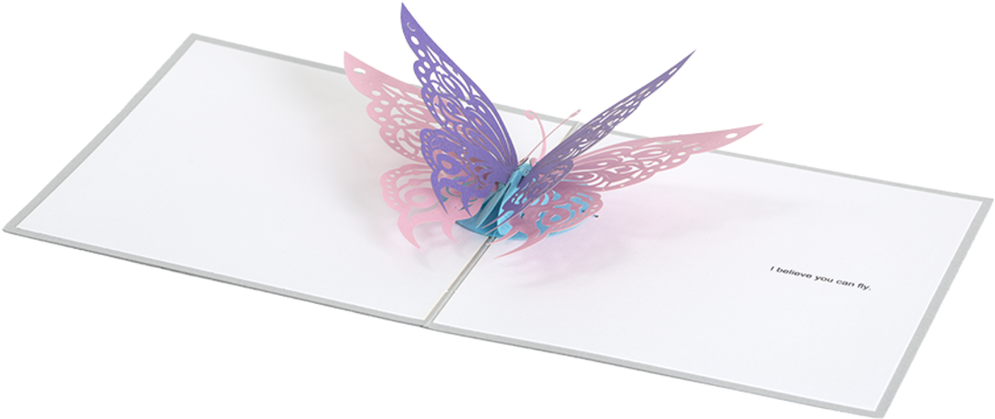 Butterfly Pop Up Greeting Card - Pop Up Card (1280x653), Png Download