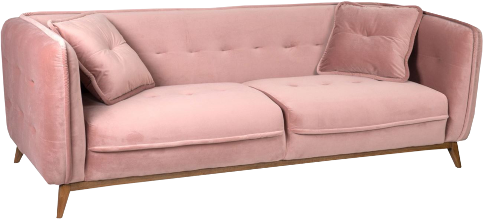Pink Sofa Png (1000x457), Png Download