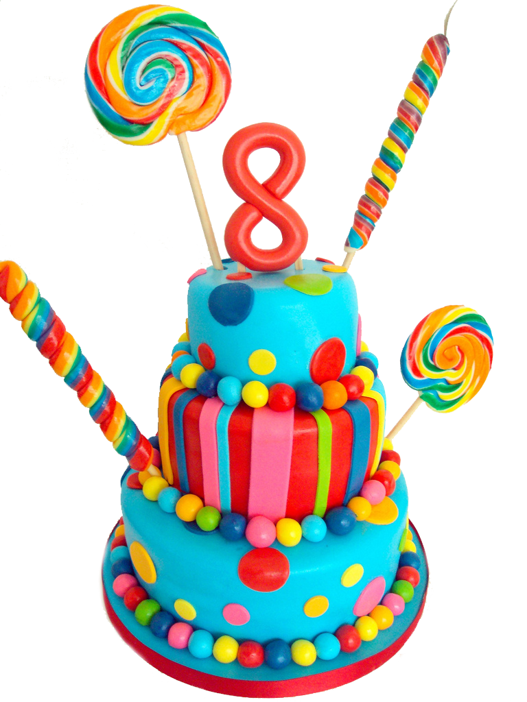 8th Birthday Cake Copy - Happy Birthday 8th Birthday Cake (768x1024), Png Download