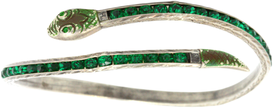 Art Deco Green Snake Bracelet - Vine Snake (1024x683), Png Download