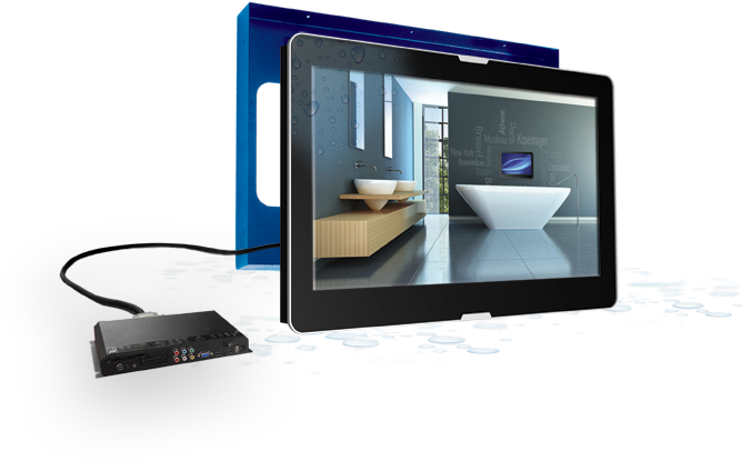 The Bathroom Tv - Television Set (836x537), Png Download