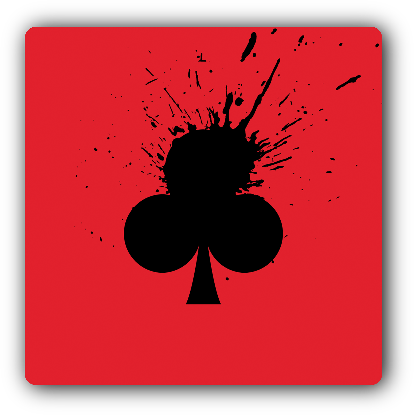 Poker Club Icon Splash Diwali Coasters - Clubs (1904x1944), Png Download
