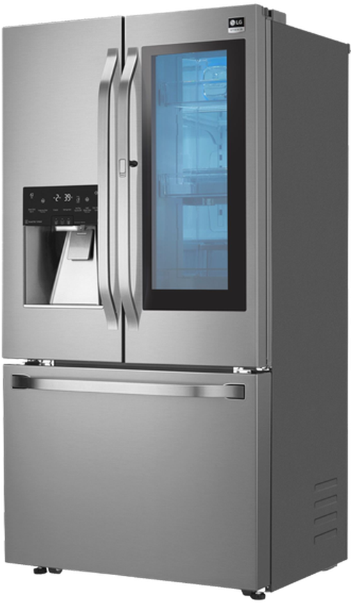 French Door Refrigerator Lsfxc2496s 36in Wi Fi Counter - Refrigerator (504x900), Png Download