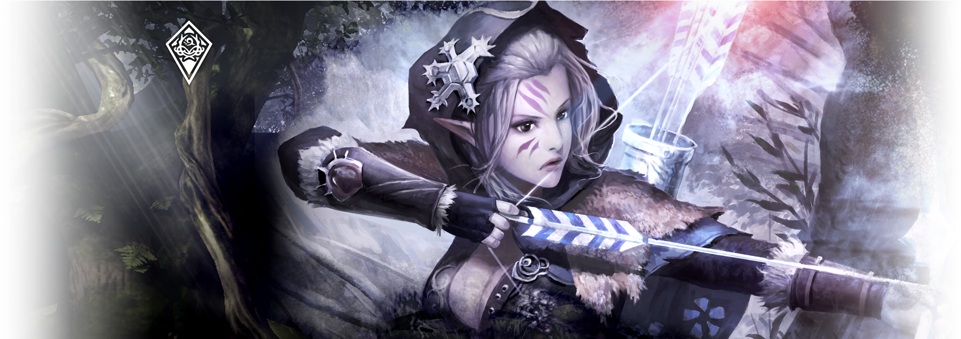 Elf Frost Archer (2600x670), Png Download