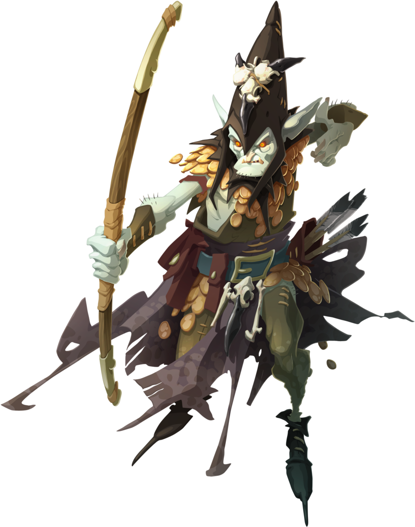 Guillotine Games - Massive Darkness Goblin Archers (1000x1236), Png Download