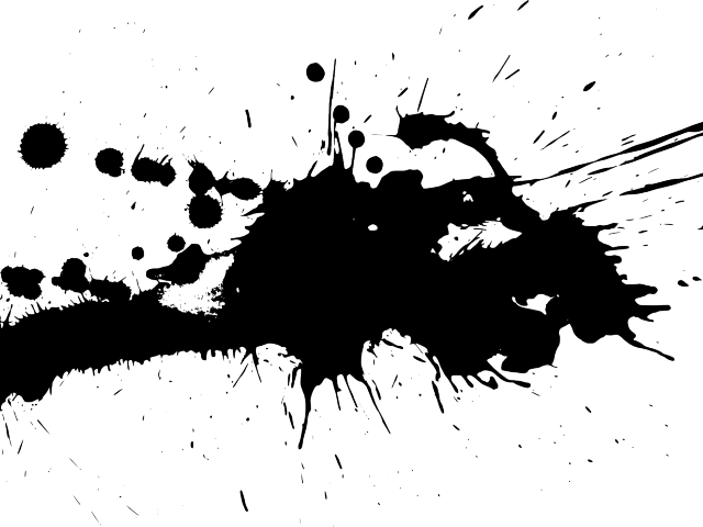 Splatter Png Transparent Images - Transparent Black Ink Splatter (640x480), Png Download