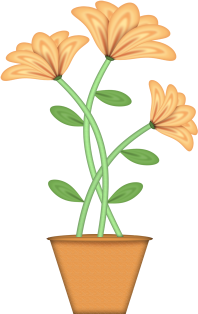 Little Flowers - Flowerpot (563x684), Png Download