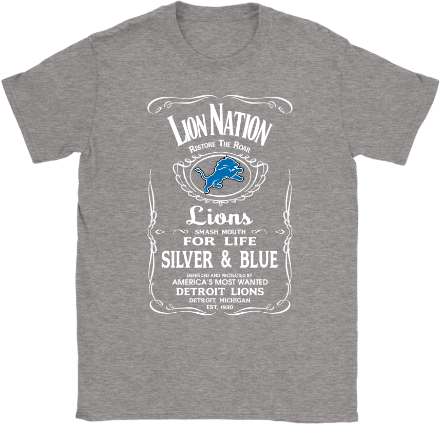 Lion Nation Restore The Roar Football Detroit Lions - American Football (1024x1024), Png Download