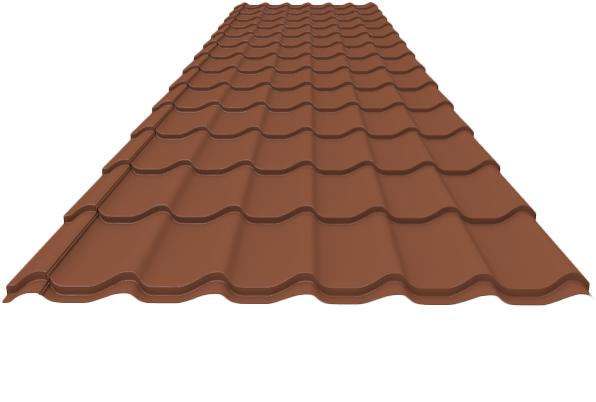 Металлочерепица Interprol Матовый Полиэстер Rough Texture - Roof (640x480), Png Download