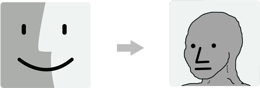 152 - Mac Os X Old Logo (1200x423), Png Download