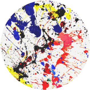 Previous Next - Paint Splatter Canvas Print - Small By Gravityx9 (500x500), Png Download