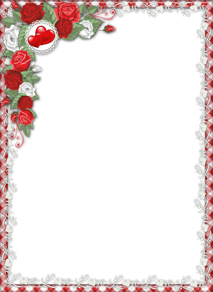 Frame Love Png - Png Love Photo Frame (437x600), Png Download