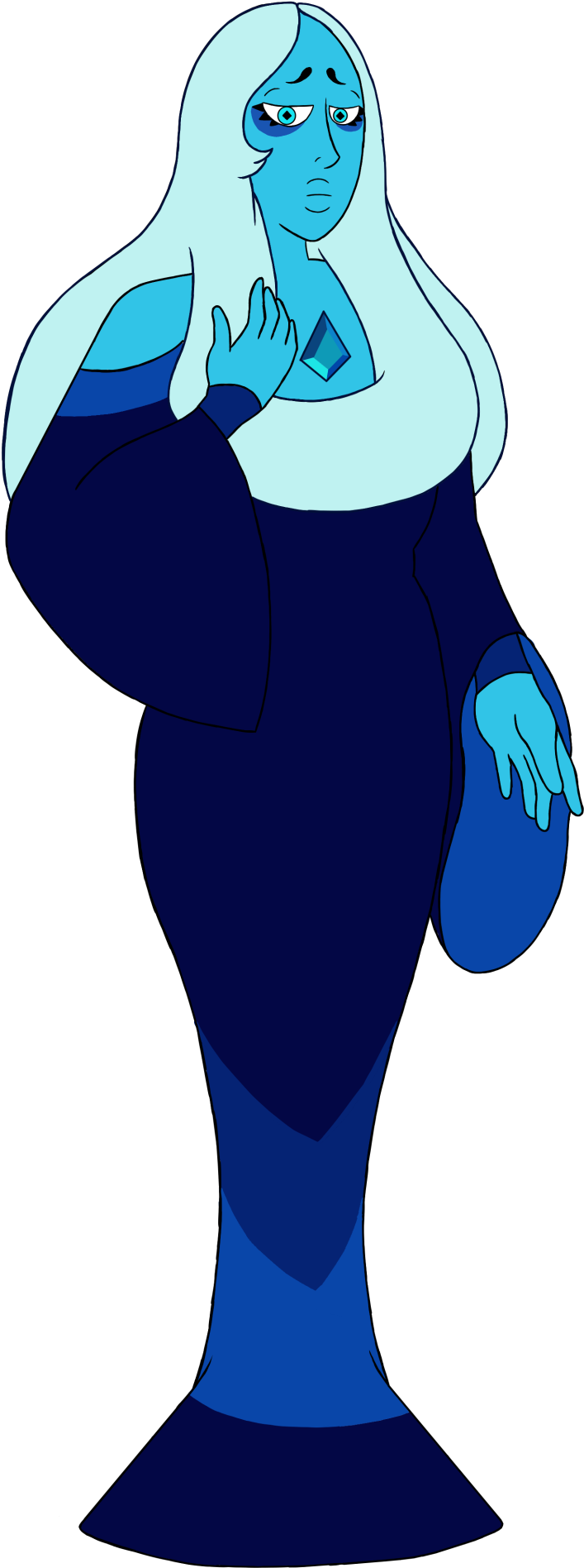 Blue Diamond Png Clip Free Library - Steven Universe Blue Diamond Hooded (970x1920), Png Download
