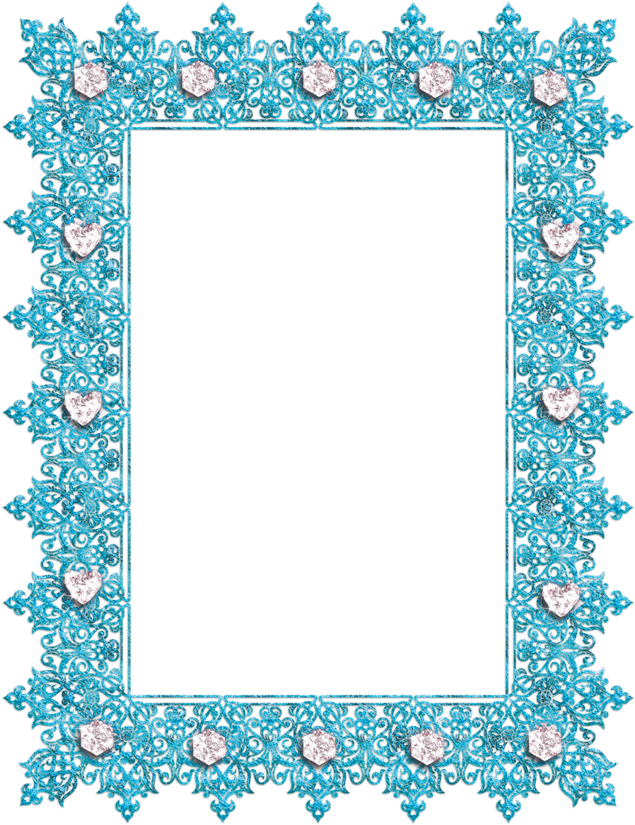 Blue Transparent With Diamonds Gallery Yopriceville - Frames With Diamonds (960x1280), Png Download