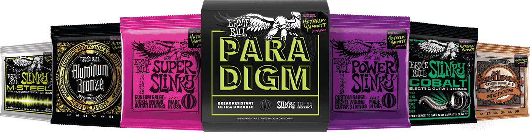 Ernie Ball String Pack - Ernie Ball 2027 Paradigm Beefy Slinky Electric Guitar (1080x271), Png Download