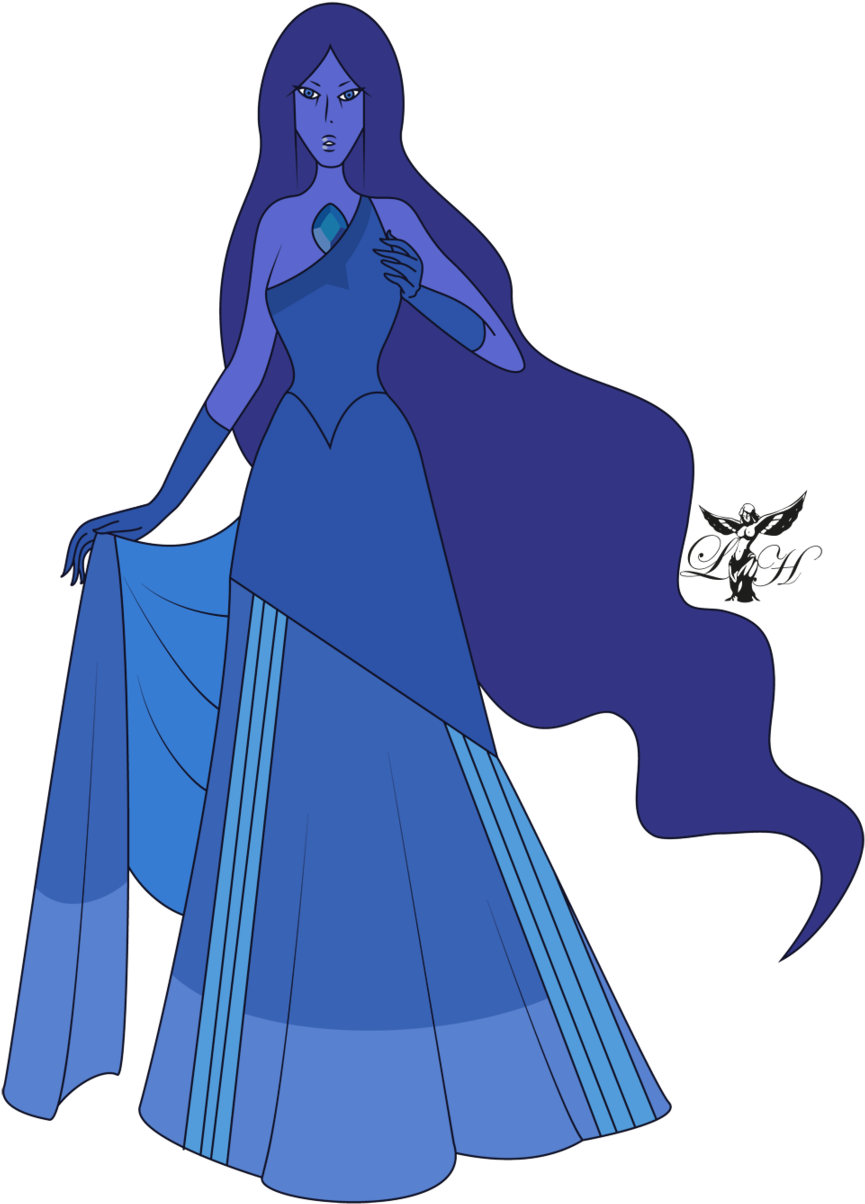 Blue Diamond No Cap By Ladyheinstein-d9t452u - Steven Universe Diamond Blue (900x1245), Png Download