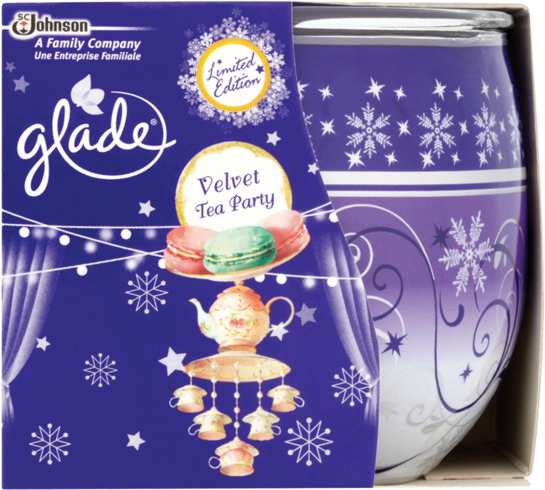 Glade Velvet Tea Party - Glade Velvet Tea Party Scented Candle 120 G (800x800), Png Download