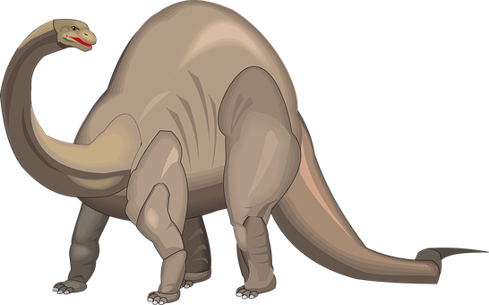 Dinosaur Ancient Reptile Brontosaurus Preh - Brontosaurus Clipart (546x340), Png Download