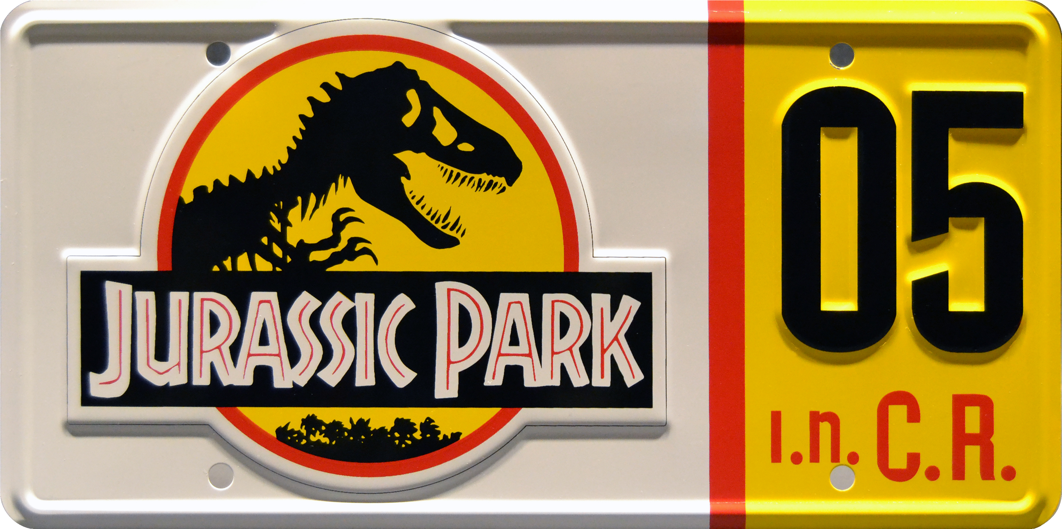 Jp 05 Prop Plate Movie Memorabilia From Jurassic Park - Jurassic Park / Hammond's Jeep / #29 *metal Stamped* (4200x2400), Png Download