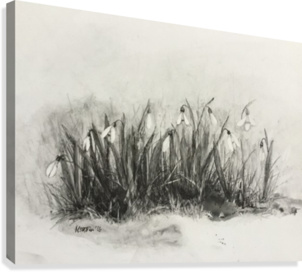 Snowdrops Art - Artist (429x386), Png Download