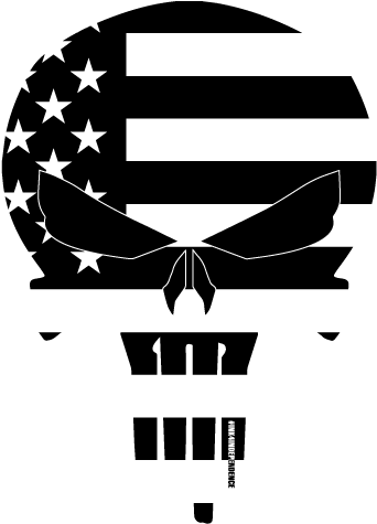 Black And White American Flag - Black And White American Flag Skull (600x600), Png Download