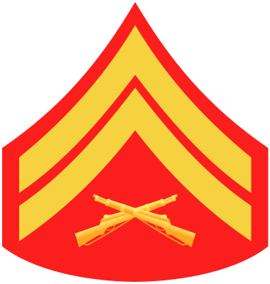 Usmc-e3 - Corporal Marines (380x400), Png Download