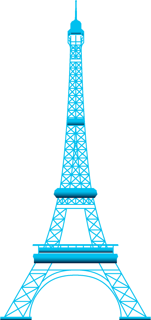 Torre Eiffel Azul Png - Imagenes De La Torre Eiffel Azul (489x1034), Png Download