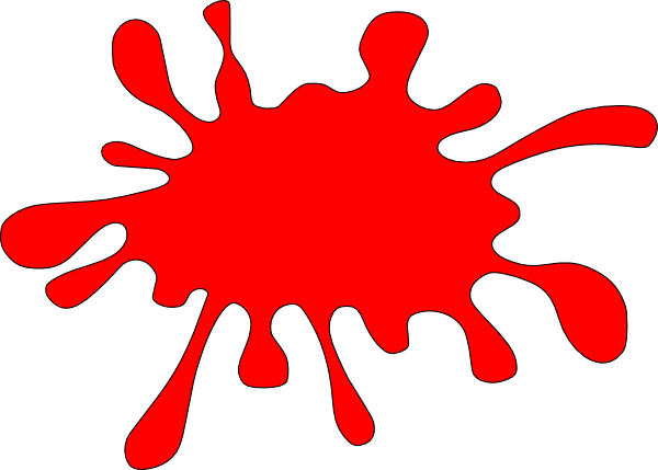 Blood Splatter Clipart - Red Clipart (600x429), Png Download