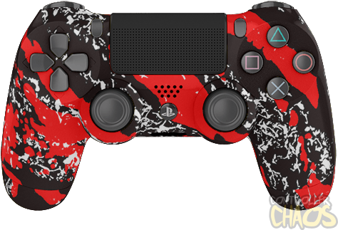 Authentic Sony Quality - Red Digital Camo Ps4 Controller (474x340), Png Download