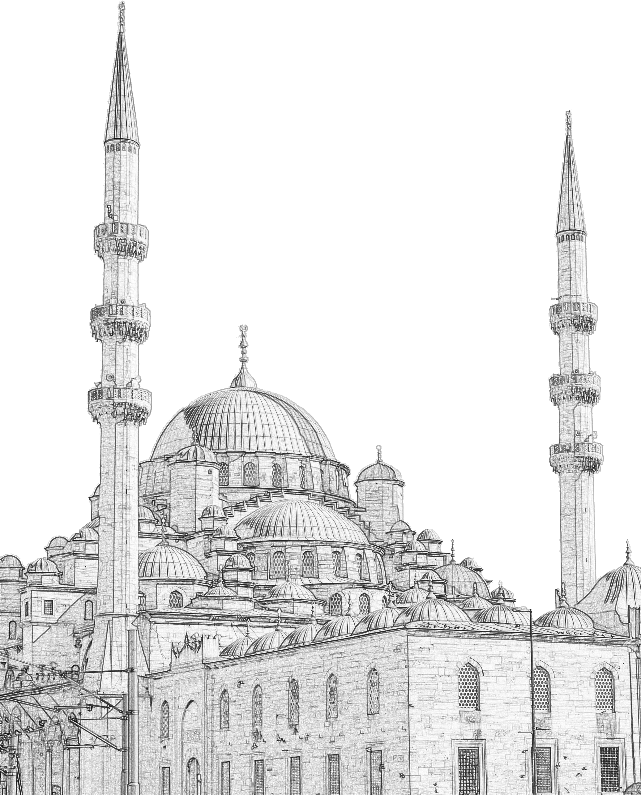 Clipart Free Download Taj Mahal Painting Line Transprent - Tranh Vẽ Đền Taj Mahal (2072x3000), Png Download