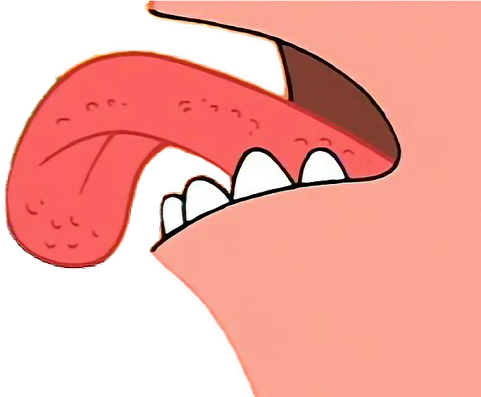 Tumblr Sticker - Patrick Star Licking (690x562), Png Download