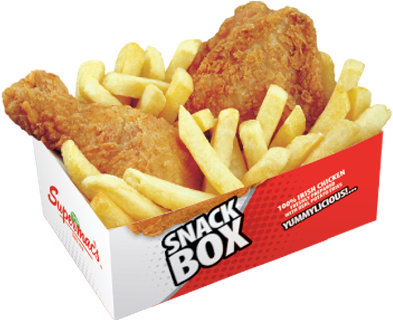 Oh Yeah - - Chicken And Chips In A Box (475x319), Png Download