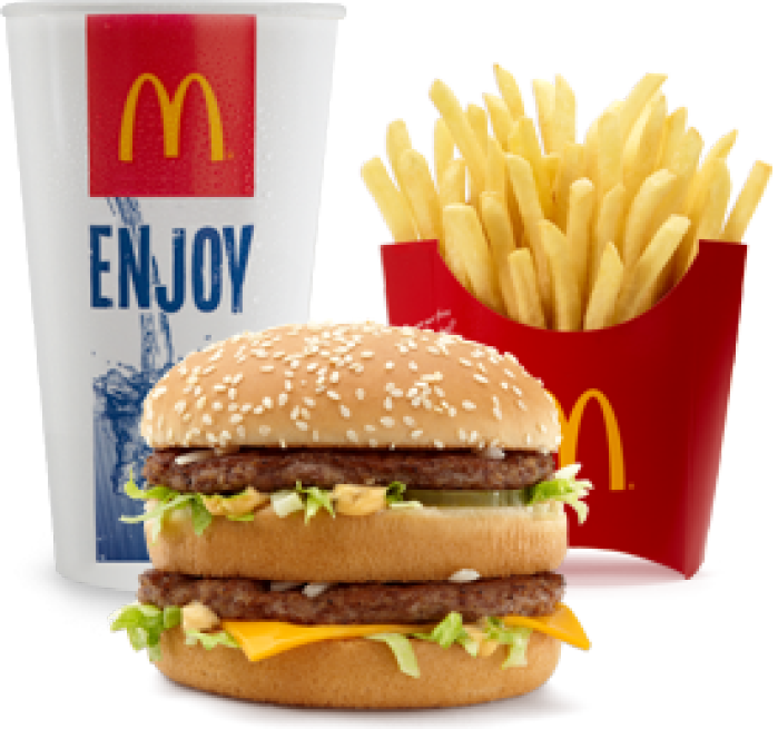 Sub Salad For Fries No Problem At Tucson Mcdonald's - Medium Big Mac Meal (699x655), Png Download