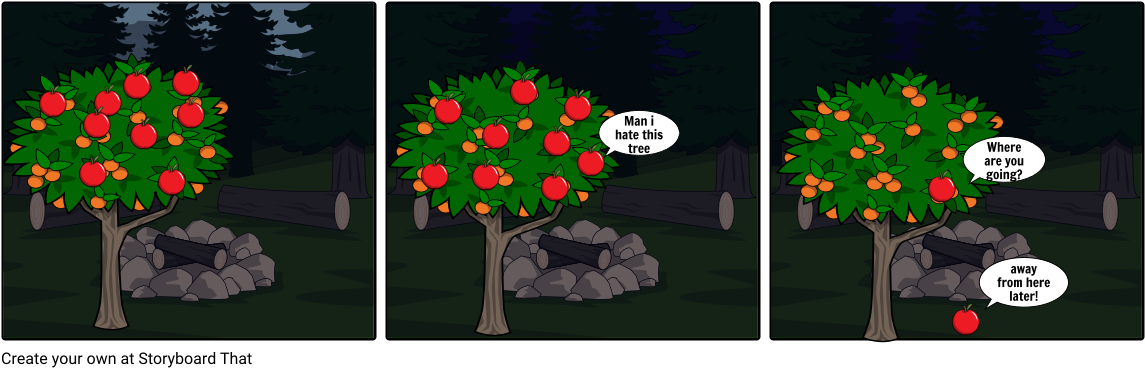 Apple Tree - Illustration (1164x385), Png Download