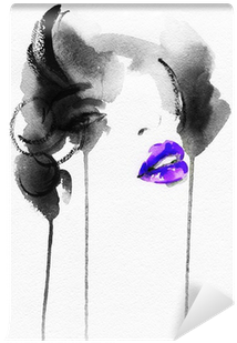 Woman Portrait - Art Print: Ismagilova's Woman Portrait .abstract Watercolor (400x400), Png Download