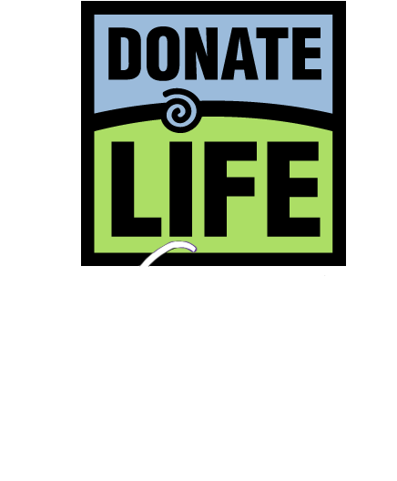 Donate Life Blue Black And Green Clear Enamel Coated (443x535), Png Download