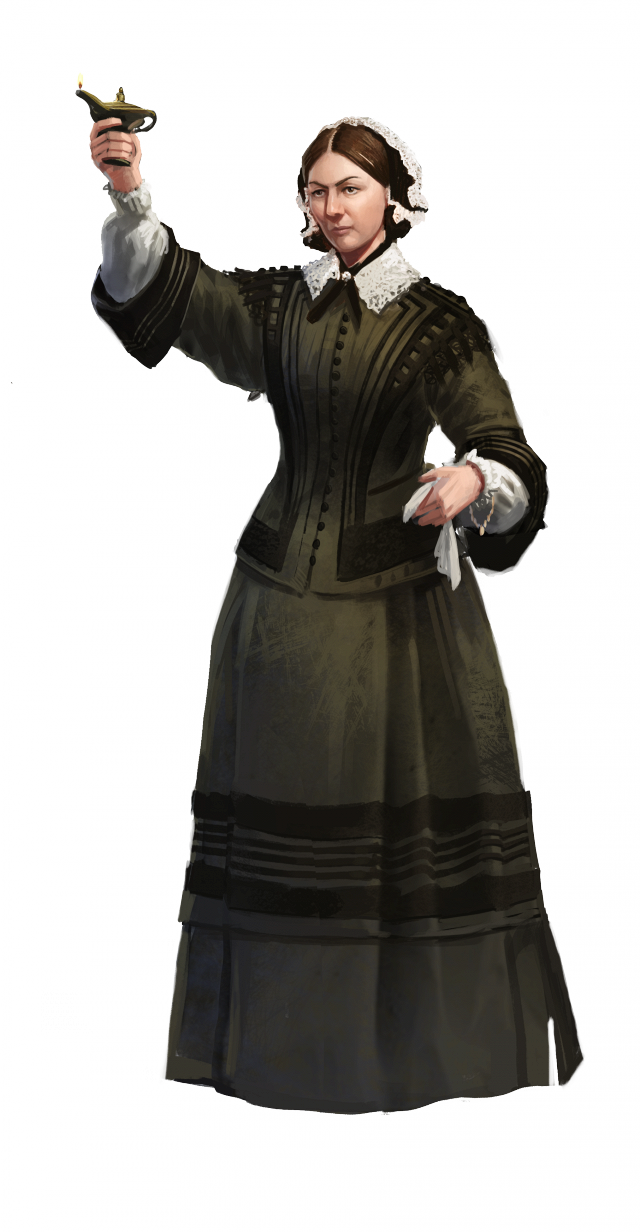 Florence Nightingale Costume (640x1232), Png Download