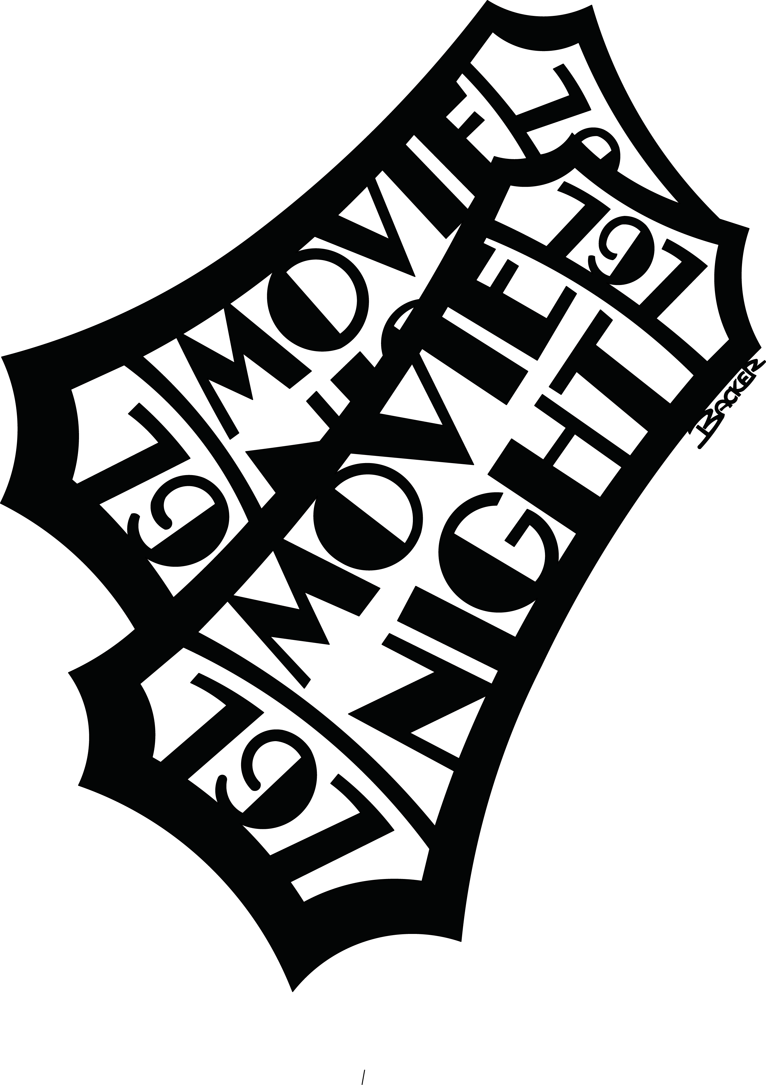 Metal Movie Ticket Sculpture For Sale - Black And White Movie Night (2551x3613), Png Download