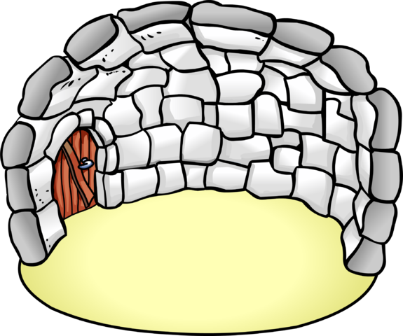 Snow Igloo - Club Penguin Igloo (575x480), Png Download