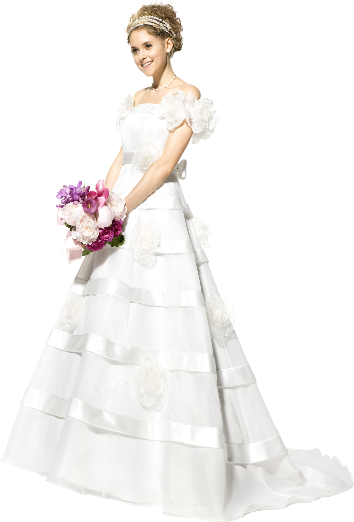 Woman In Wedding Dress Png (1200x1758), Png Download