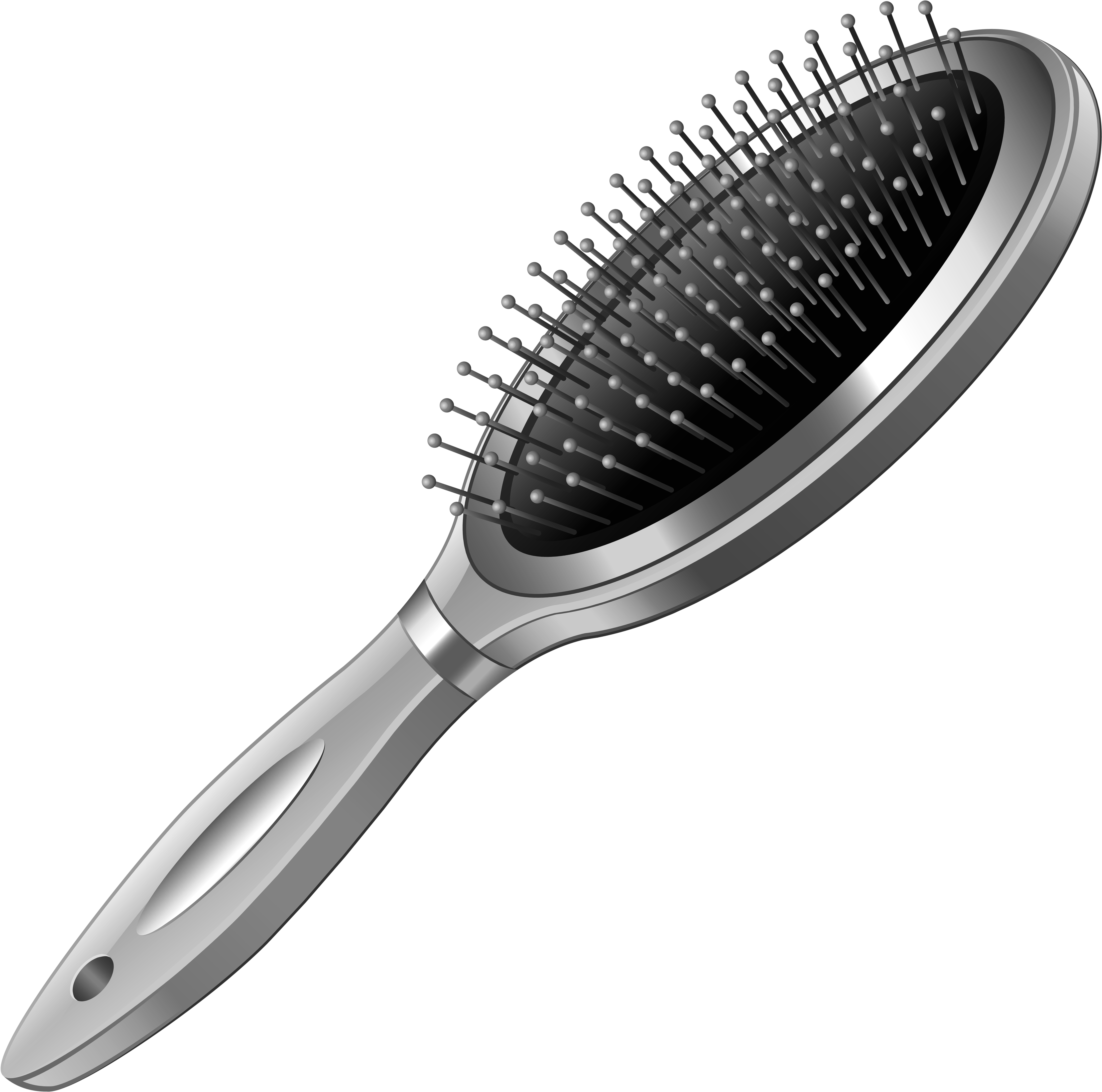 Comb And Brush Graphic Transparent Library - Hair Brush Clipart (4752x4518), Png Download