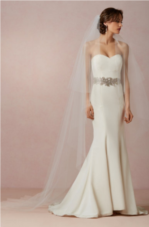 Pin It - Sheath Dress With Veil (1024x768), Png Download