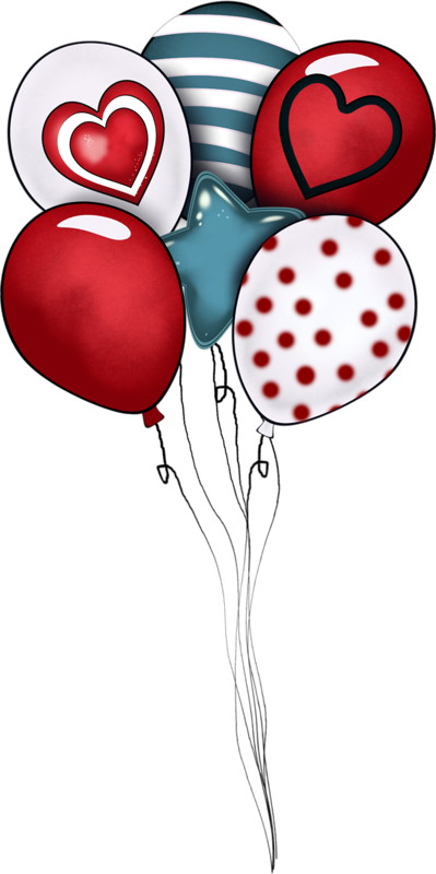 Balloons, Tube, Photoshop, Hearts, Art Drawings, Globes, - Sexy Birthday Balloons Png (399x800), Png Download