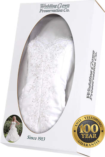 Traditional Wedding Gown Preservation Kit - Preserved Wedding Dress (352x525), Png Download