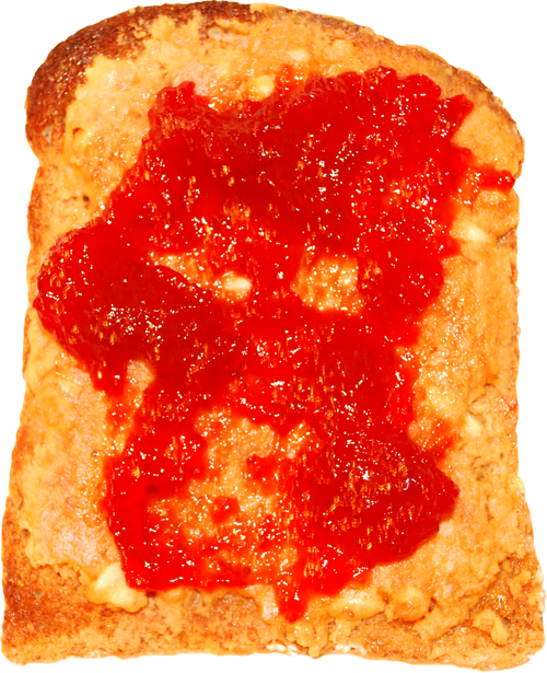 This - Toast With Jam Png (500x615), Png Download