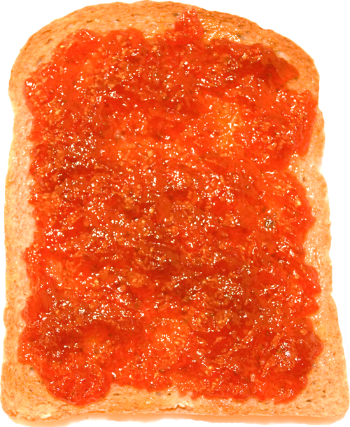 Strawberry Jam - Jam On Toast Png (500x609), Png Download