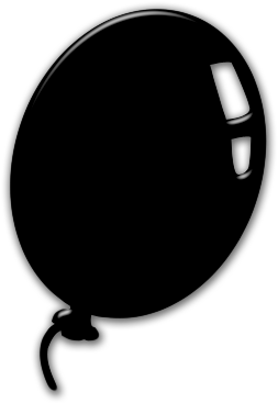 Black - Black Balloons Transparent Background (420x420), Png Download