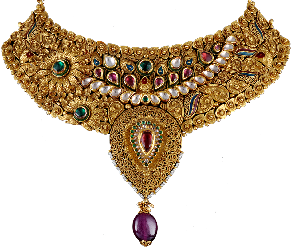 Click To Zoom - Gold Choker Necklace Png (1000x1000), Png Download