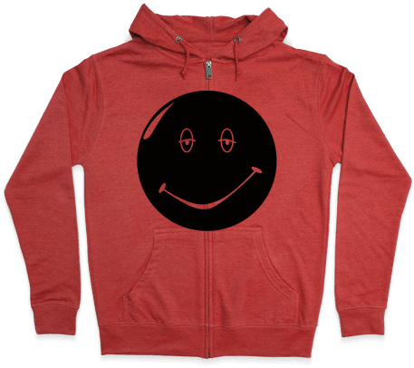 Dazed And Confused Stoner Smiley Face Zip Hoodie - Hoodie (484x484), Png Download